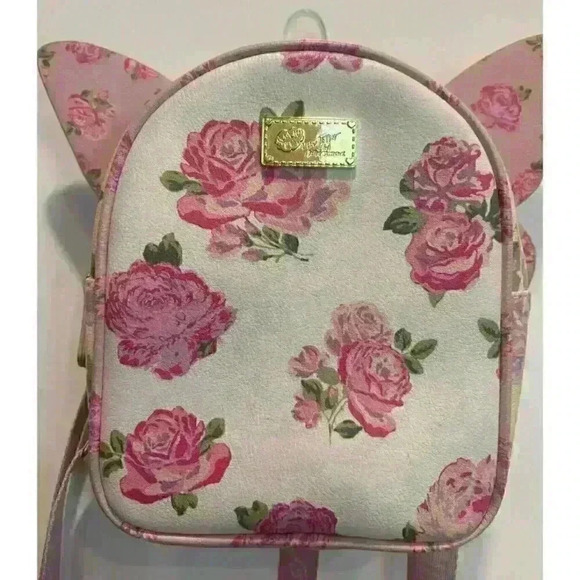 Luv Betsey By Betsey Johnson Wings Floral Mini Kitsch Winged Backpack - Picture 1 of 6